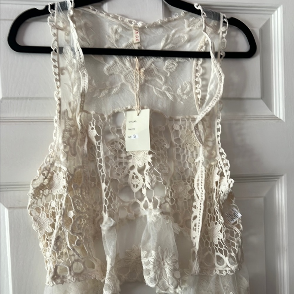 Raga Lace Crochet Vest